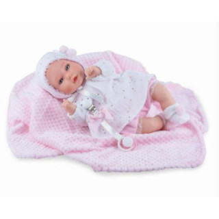 Lalka bobas 40cm Petite płacze z kocykie